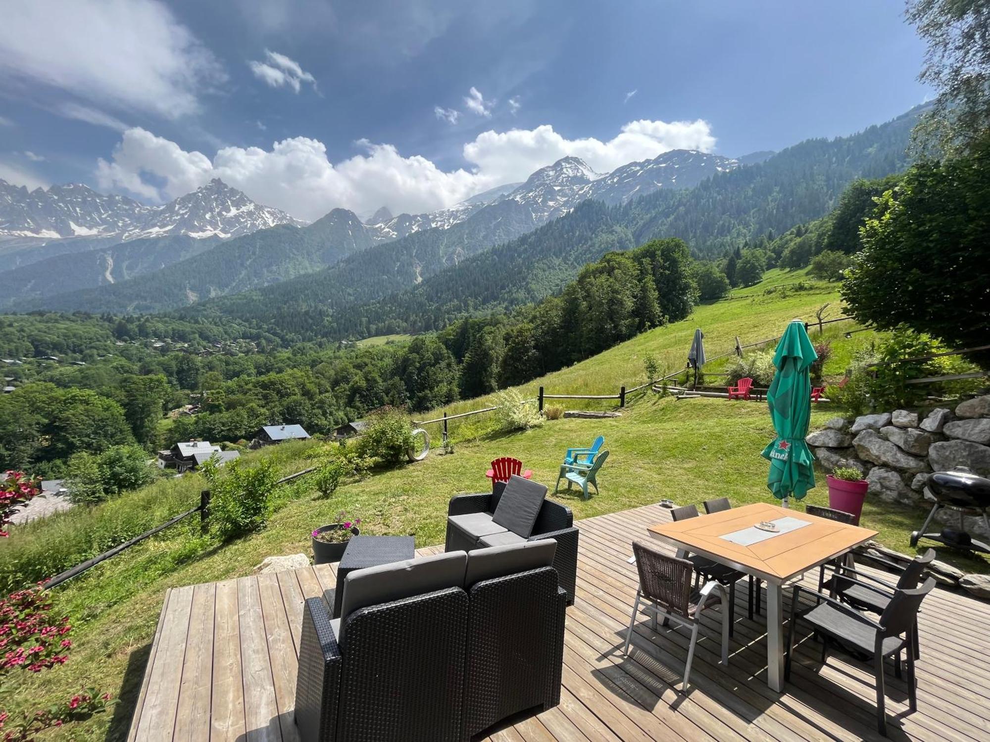 Amazing View Appartement Du Chalet Les Houches Eksteriør billede