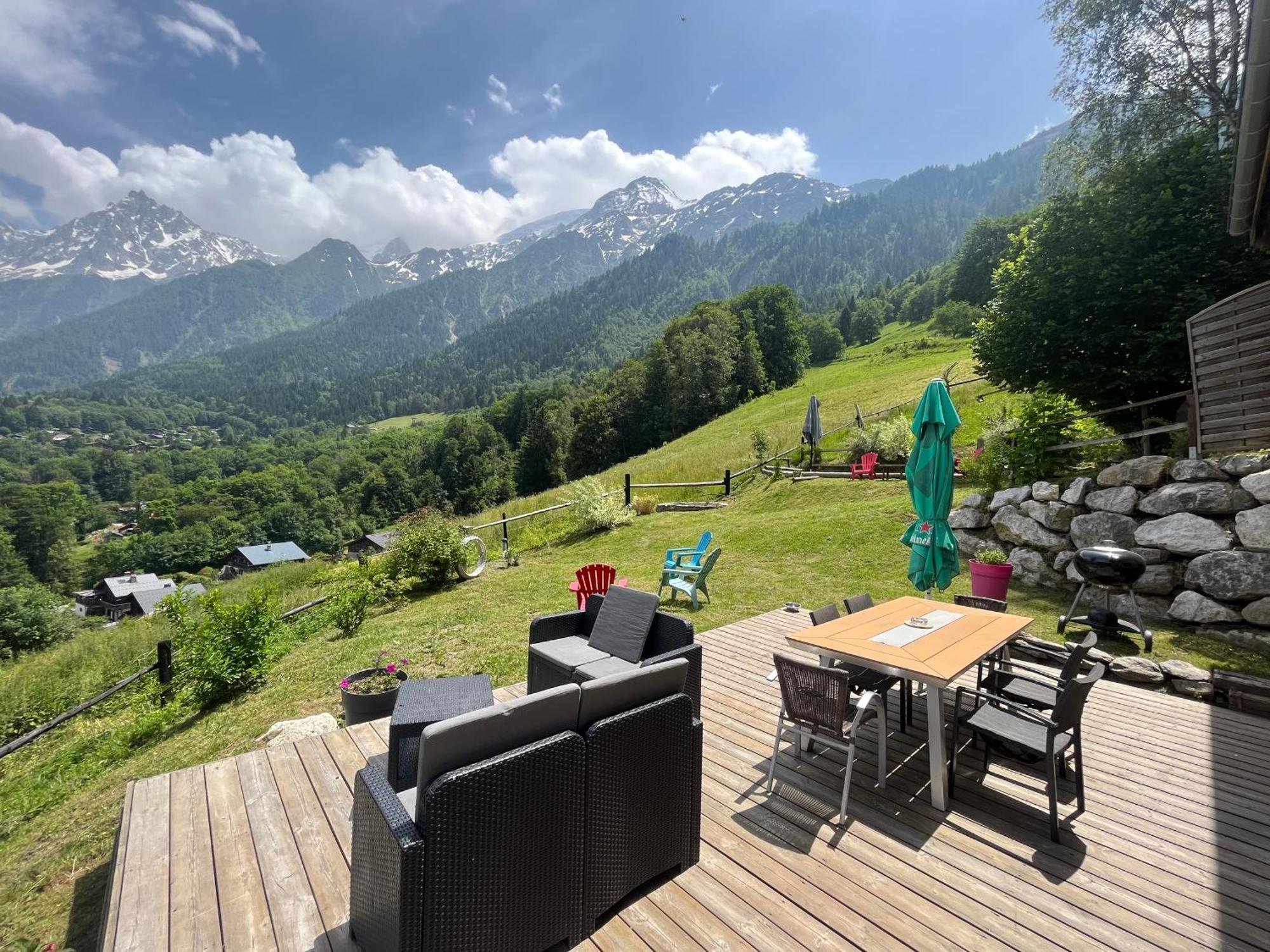 Amazing View Appartement Du Chalet Les Houches Eksteriør billede